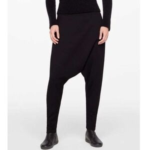 Sarah Pacini‎ Sarouel Pants Gray Asymmetric Wrap Front Drape Made in Italy Large
